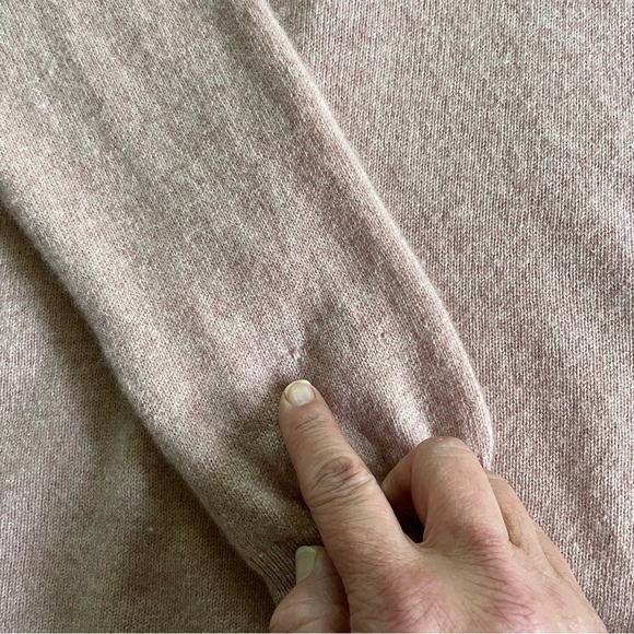 Charter Club Luxury Pure Cashmere Crewneck Sweater. Heathered Pink. Size XL - Picture 14 of 16